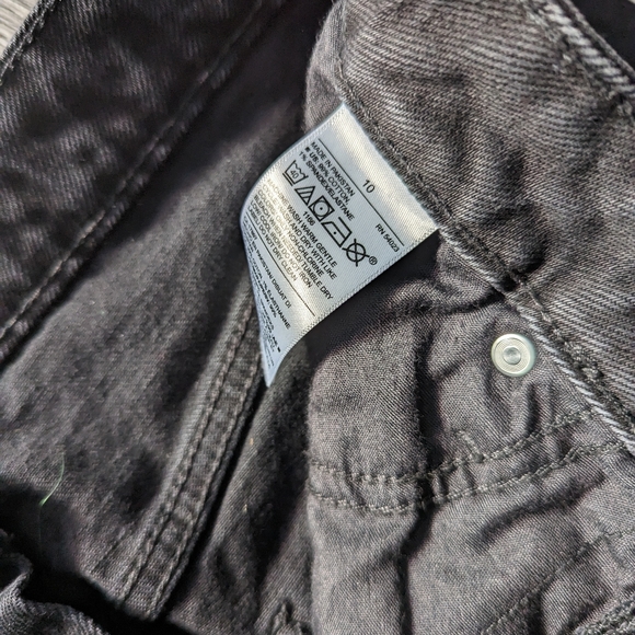 Old Navy High waisted black denim pencil skirt Jeans knee length Size 10 - Picture 2 of 7